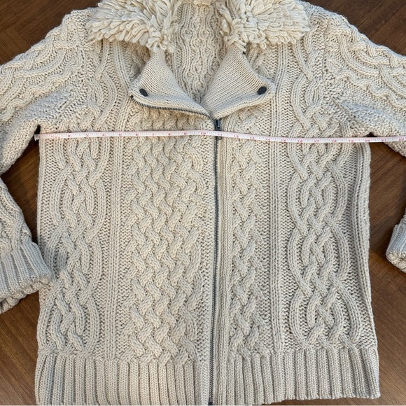 Anthropologie Moth Cozy Cream Cable Knit Sweater - Picture 11 of 15